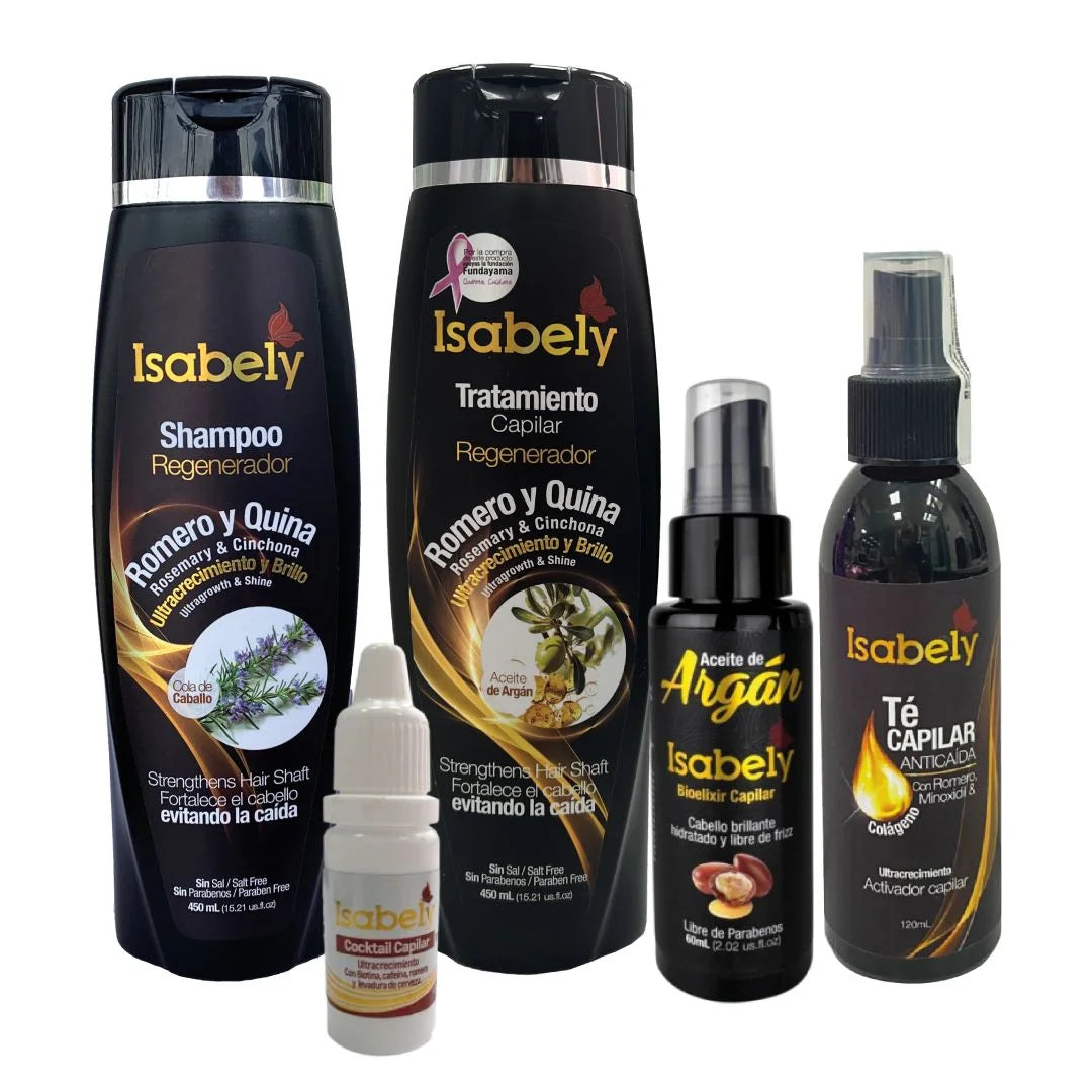 Kit Capilar Ultracrecimineto y Brillo romero y quina Isabely