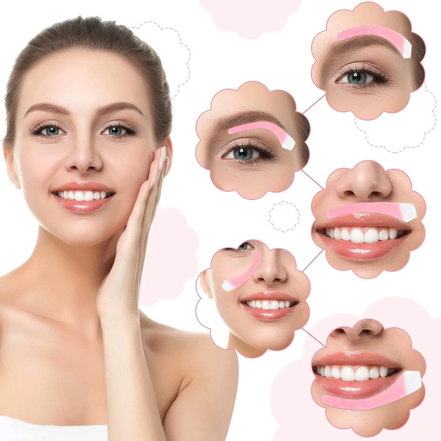 Caja de Moldes para depilacion de Cejas en Cera Fria X 24 unidades