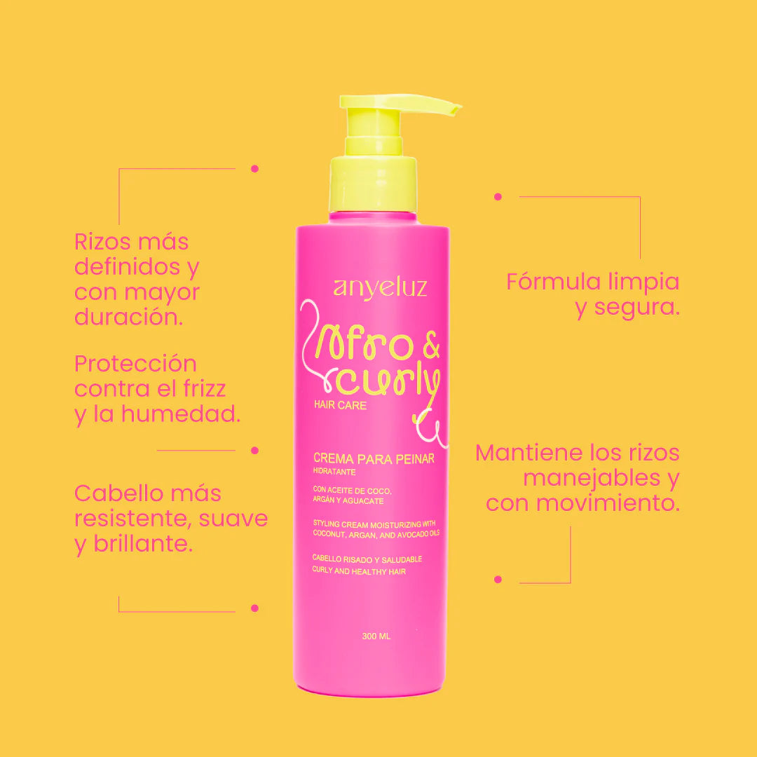 Crema para Peinar Hidratante AFRO Y CURLY ANYELUZ