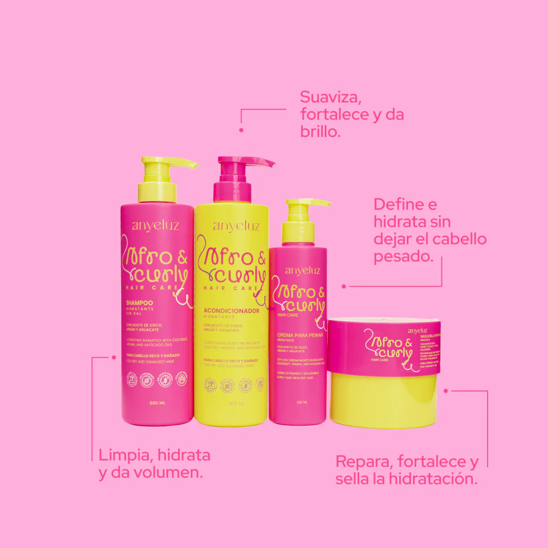Kit Afro y Curly X 4 ANYELUZ