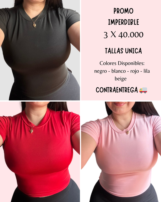 pack 3 blusas aurora
