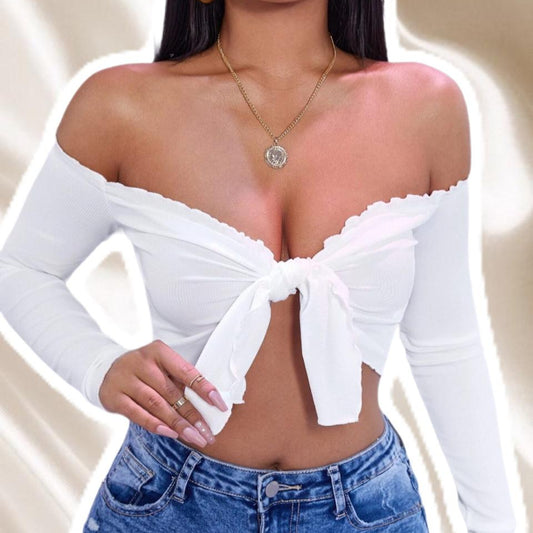 crop top manga larga sonia