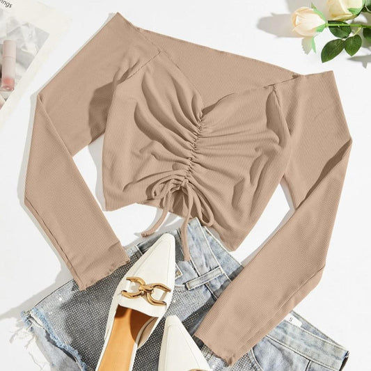 crop top manga larga olivia