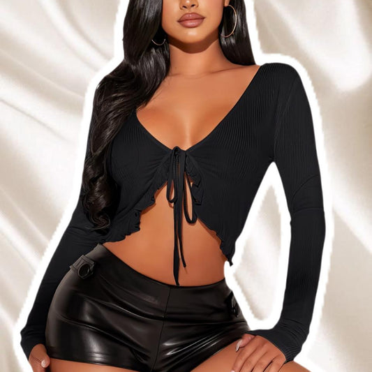 crop top manga larga zafira