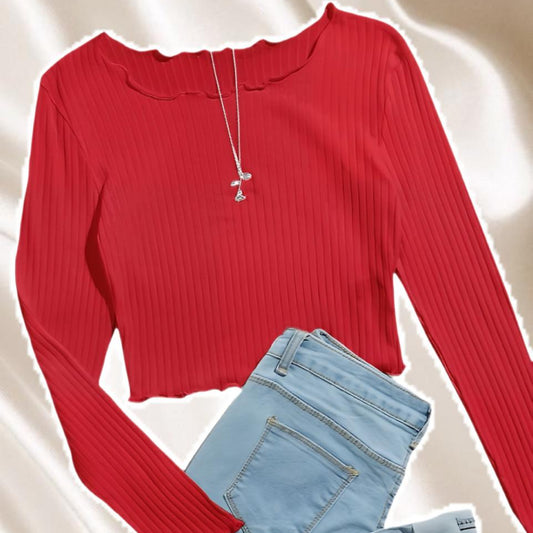 crop top manga larga doris