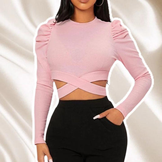 crop top antonela manga larga