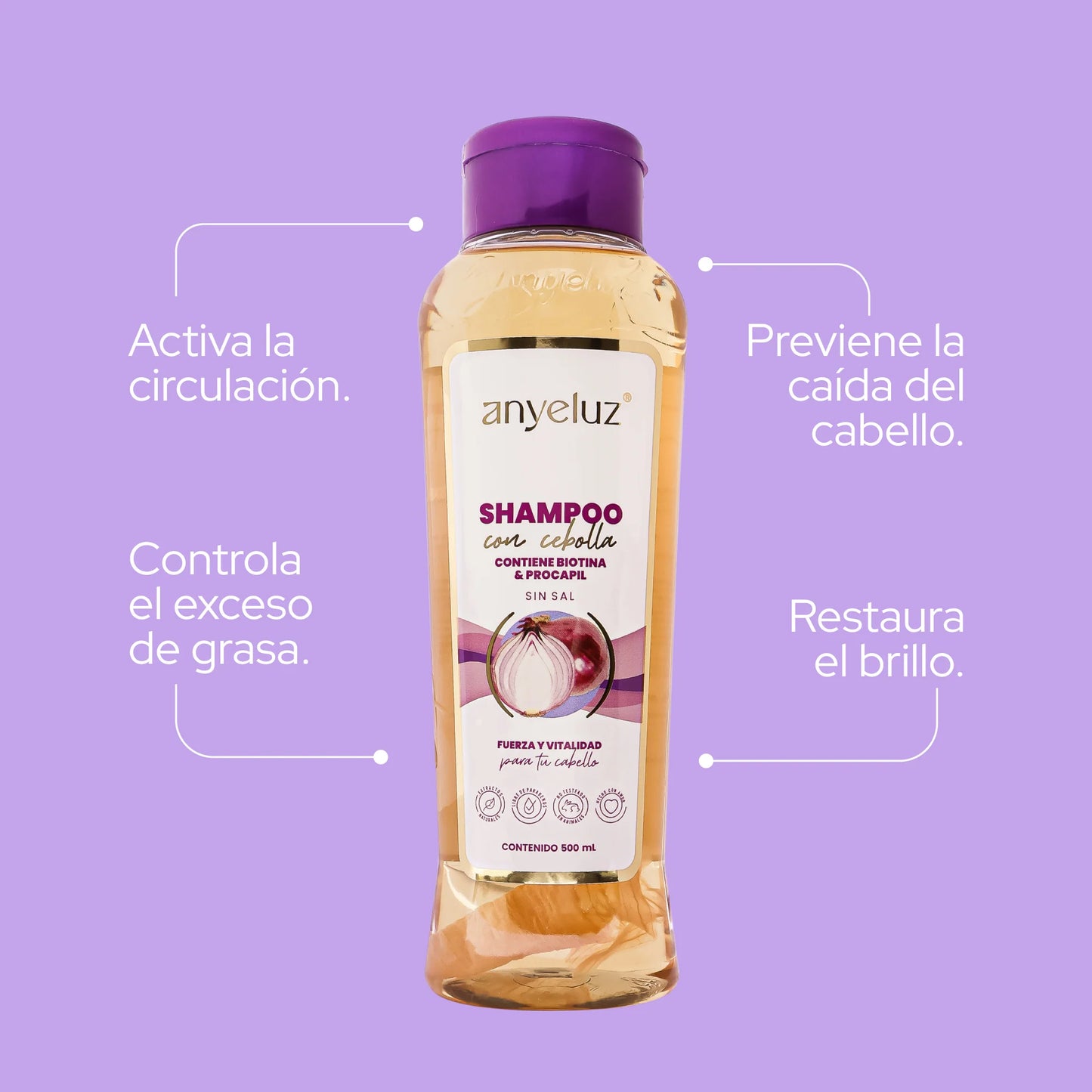 Shampoo de Cebolla ANYELUZ X 500ML
