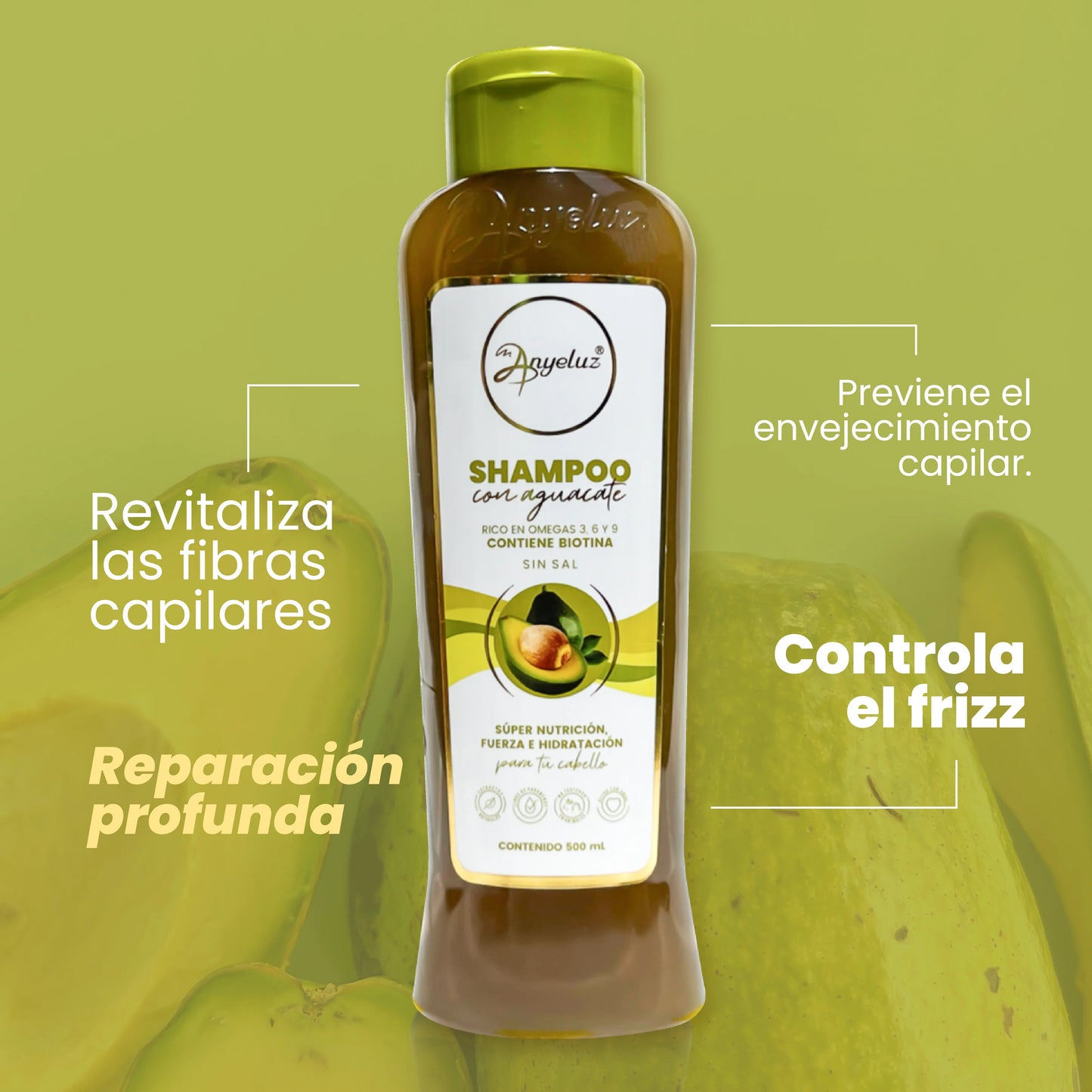 Shampoo con Aguacate Anyeluz 500ML
